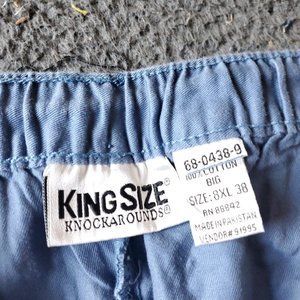 KingSize  Pants Big Tall Mens Size 8XL 38L Blue Cotton Chino Khaki